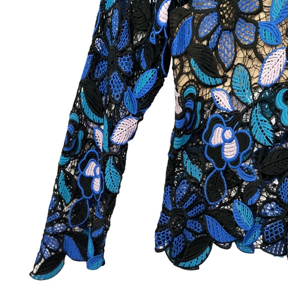 SELF PORTRAIT Garden Guipure Lace Blouse - Picture 6 of 12